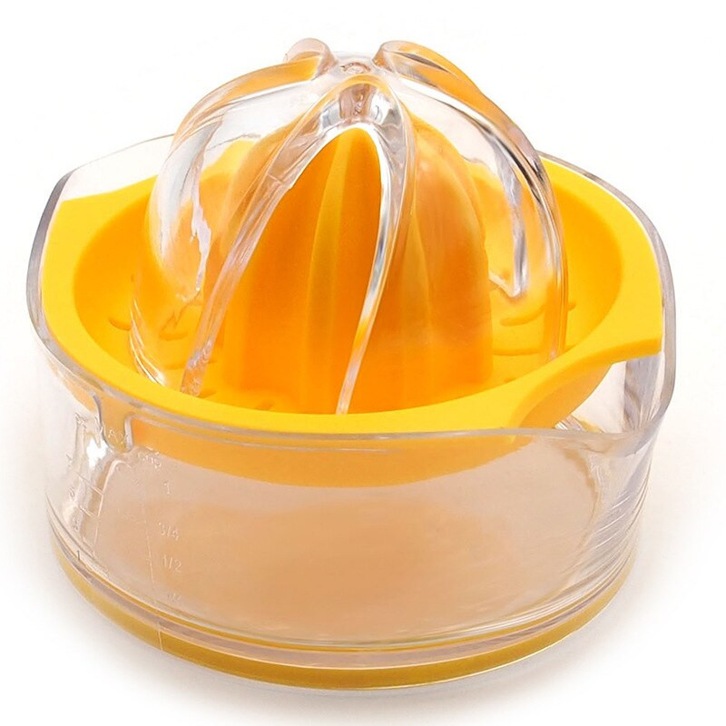 Jaswehome Multifunkčný manuálny odšťavovač na citrónovú a pomarančovú šťavu, oddeľovací lis, domáci plastový odšťavovač na citróny s váhou