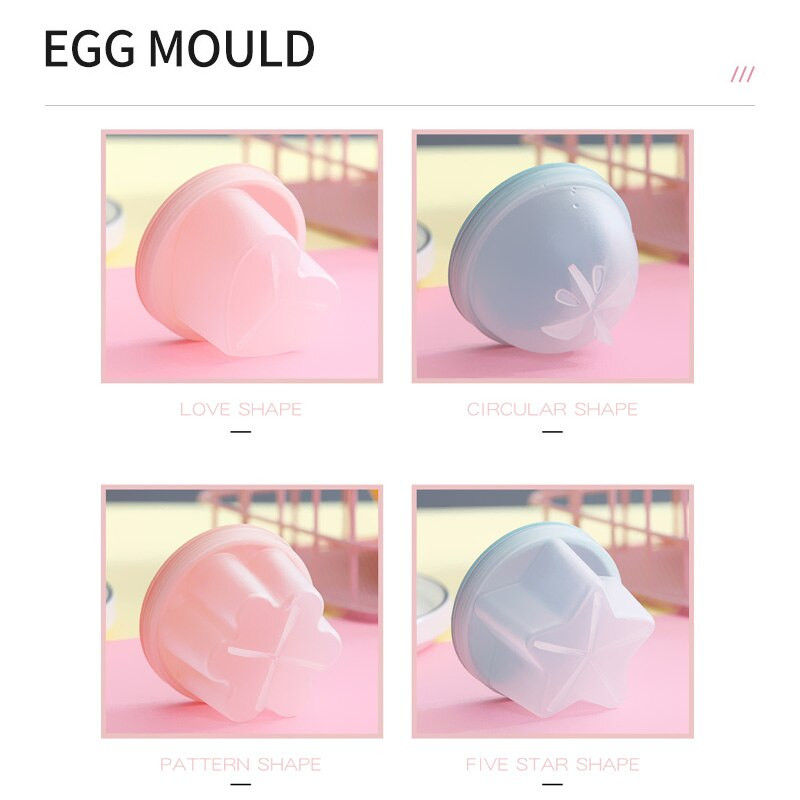 4 vnt. / rinkinys miela kiaušinių brakonieriaus kiaušinių katilo forma su šepečiu dangčiu, skirta virtuvės viryklės įrankiams