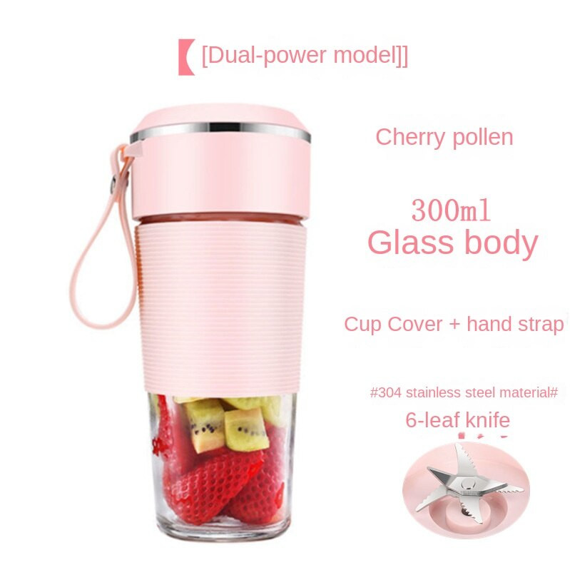 Bezdrôtové nabíjanie džúsu, mini džús, malý prenosný odšťavovač, domáci odšťavovač ovocia, bez umývania