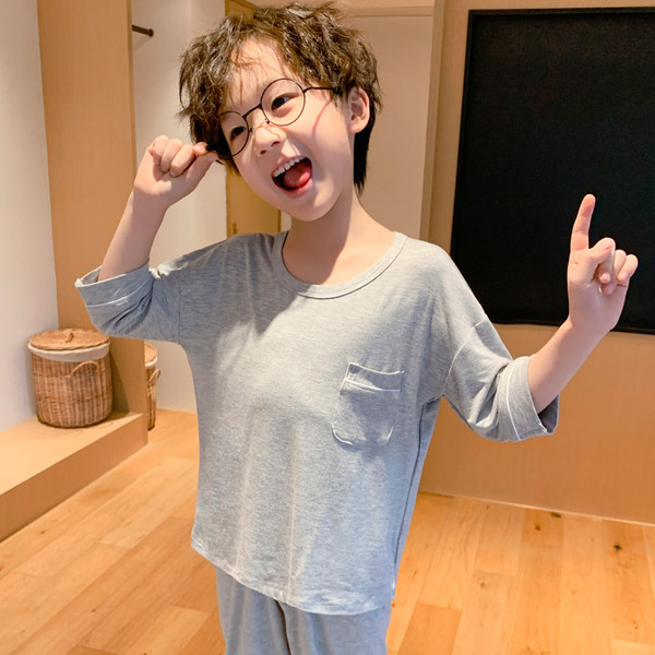 Vaikiška vienspalvė dviejų dalių pižama berniukams