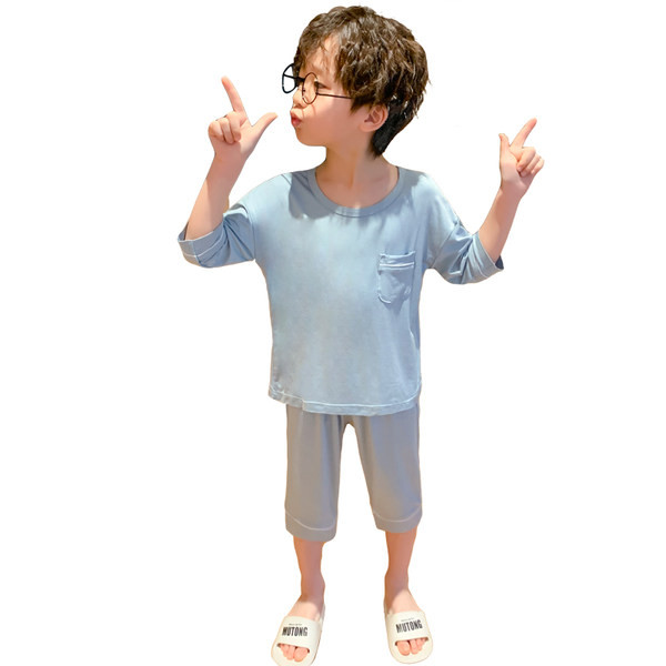 Vaikiška vienspalvė dviejų dalių pižama berniukams