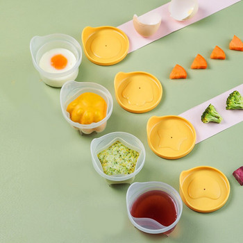 4 τεμάχια/Σετ χαριτωμένα εργαλεία κουζίνας αυγών με βούρτσα Πλαστικό λέβητα αυγών λαθροθήρας για παιδάκι Αξεσουάρ κουζίνας φόρμα αυγών ψησίματος