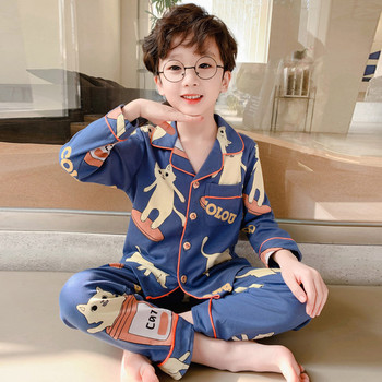 Детска пижама с щампа -две части за момчета