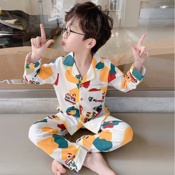 Детска пижама с щампа -две части за момчета