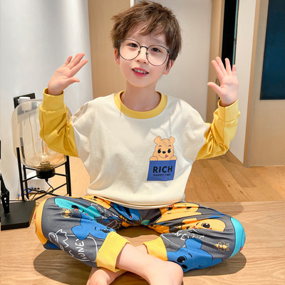 Vaikiška skirtingo rašto dviejų dalių pižama berniukams