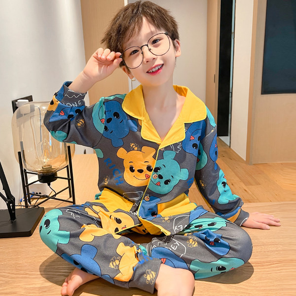 Vaikiška skirtingo rašto dviejų dalių pižama berniukams