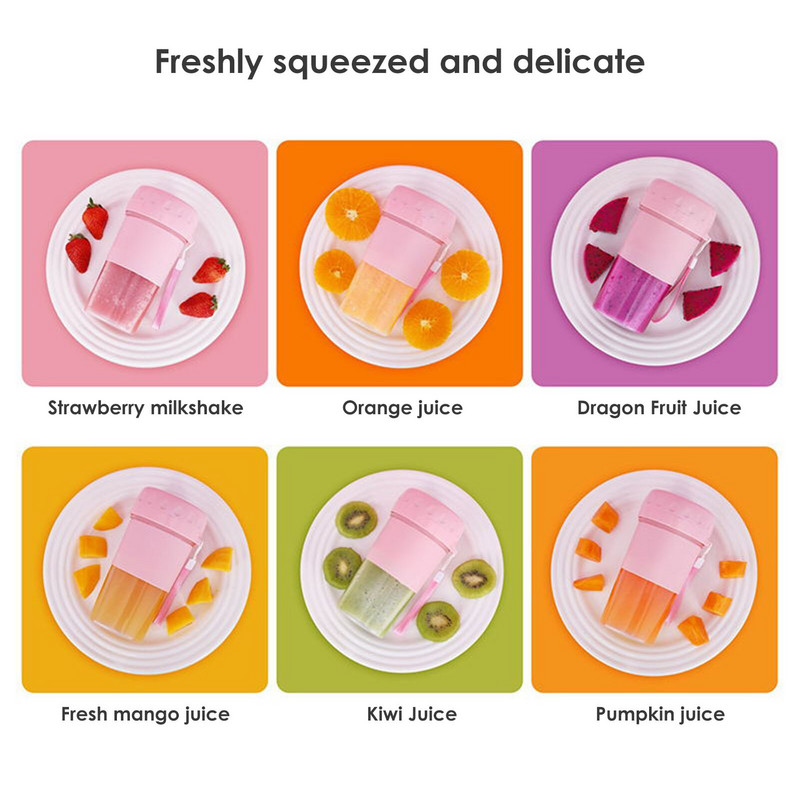 Osobné mixéry, malý elektrický odšťavovač, 4 čepele z nehrdzavejúcej ocele, multifunkčný smoothie stroj na sójové mliečne kokteily