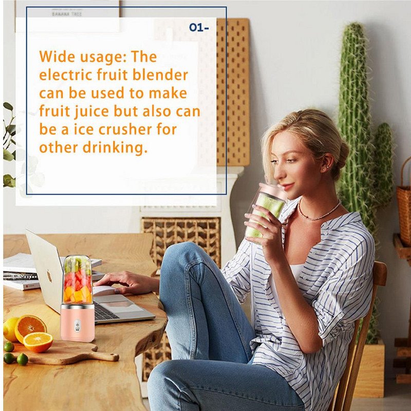 Odšťavovač, USB nabíjanie, odšťavovač ovocia, automatický mixér, džús, pitie, motorový mixér, kuchynský vonkajší typ 4
