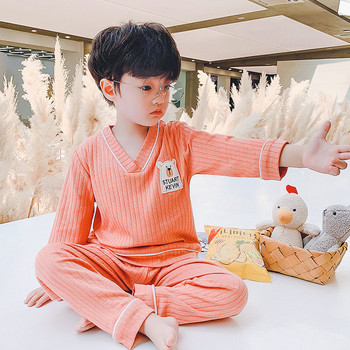 Детска пижама за момчета от две части - с бродерия