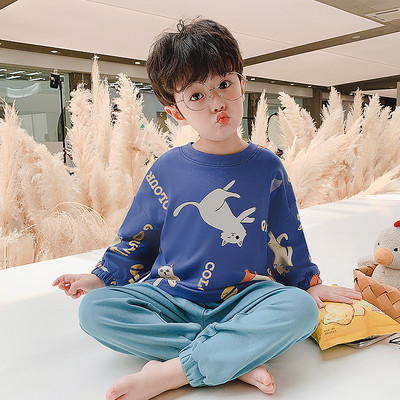 Vaikiška pižama berniukams su kitokiu raštu ir sagomis