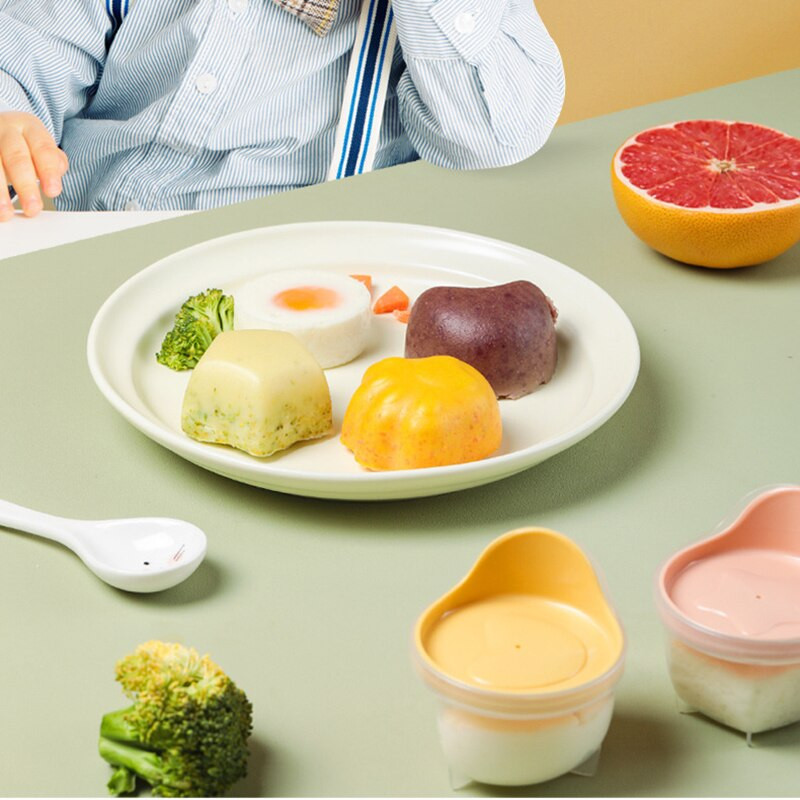 4 бр. Контейнери за бебешка храна за варене на яйца Купа за уред за варене на яйца със сепаратор за яйчен жълтък Маслена четка Кухненски инструменти за готвене Аксесоари
