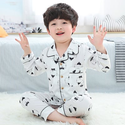 Dječja pidžama za dječake iz dva dijela - gornji na gumbe i donji dio