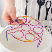 Nástroje na varenie Zlatý multifunkčný naparovací domáci stojan z nehrdzavejúcej ocele na vajcia naparovací stojan s vysokou nohou, vodotesný naparovací stojan