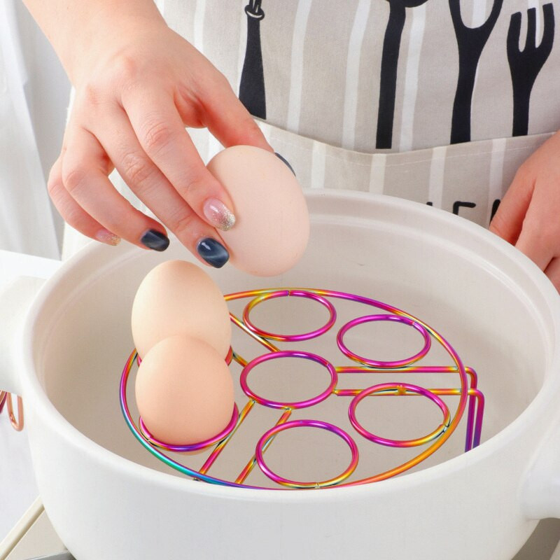 Nástroje na varenie Zlatý multifunkčný naparovací domáci stojan z nehrdzavejúcej ocele na vajcia naparovací stojan s vysokou nohou, vodotesný naparovací stojan