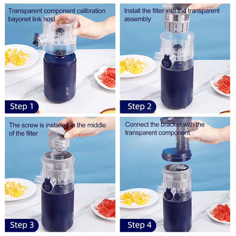 Originálny odšťavovač, domáci odšťavovač na oddeľovanie trosky, vyprážaná prenosná šťava, multifunkčný malý elektrický odšťavovač na 220 V C1D2