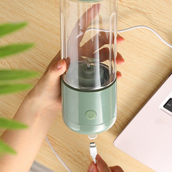Мини електрическа чаша за сок, USB акумулаторни остриета от неръждаема стомана 304, преносими за шейкове, смутита и сокове