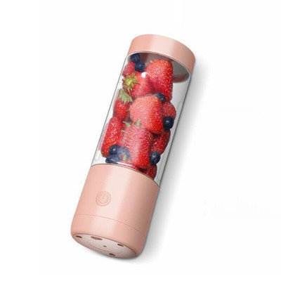 Mini elektrický džúsový pohár s USB nabíjateľnými čepeľami z nehrdzavejúcej ocele 304, prenosný na kokteily, smoothie a džúsy