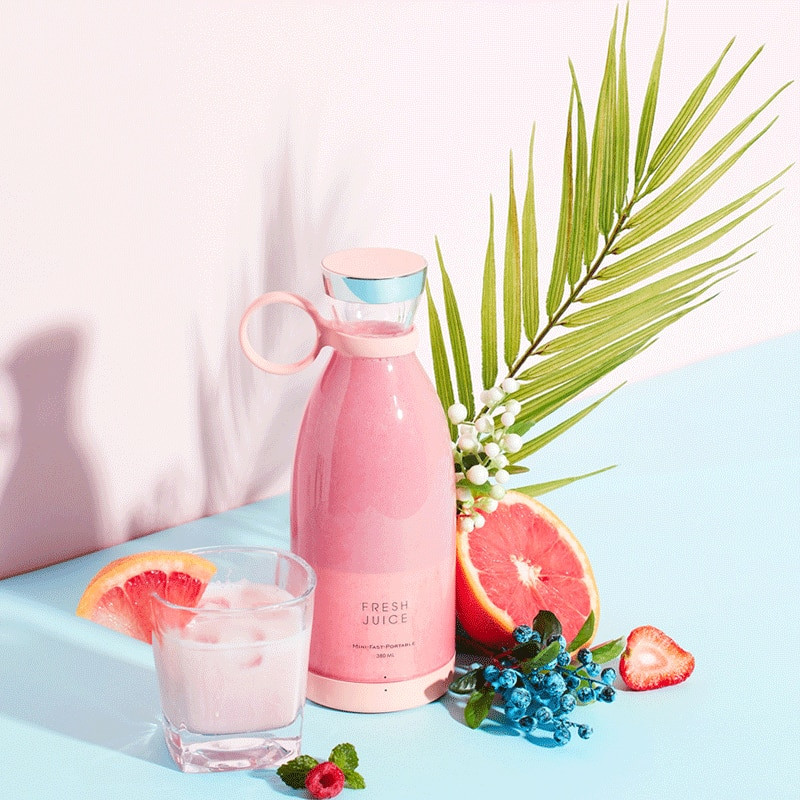 Prenosný elektrický odšťavovač s USB magnetickým nabíjaním, mini bezdrôtový odšťavovač, mixér na mliečne kokteily, multifunkčný mixér