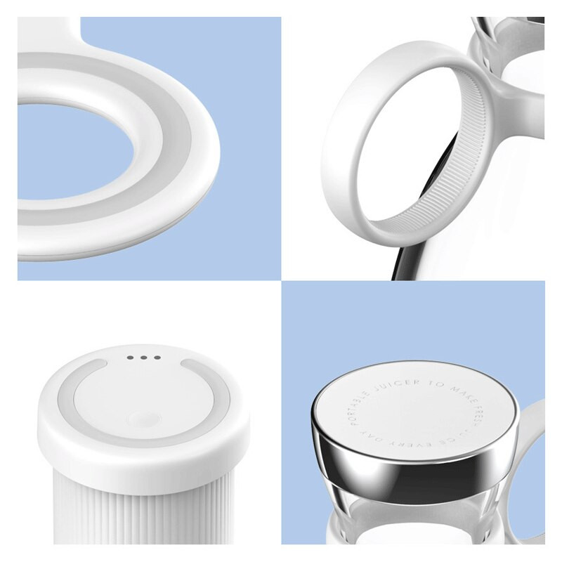 Prenosný elektrický odšťavovač s USB magnetickým nabíjaním, mini bezdrôtový odšťavovač, mixér na mliečne kokteily, multifunkčný mixér