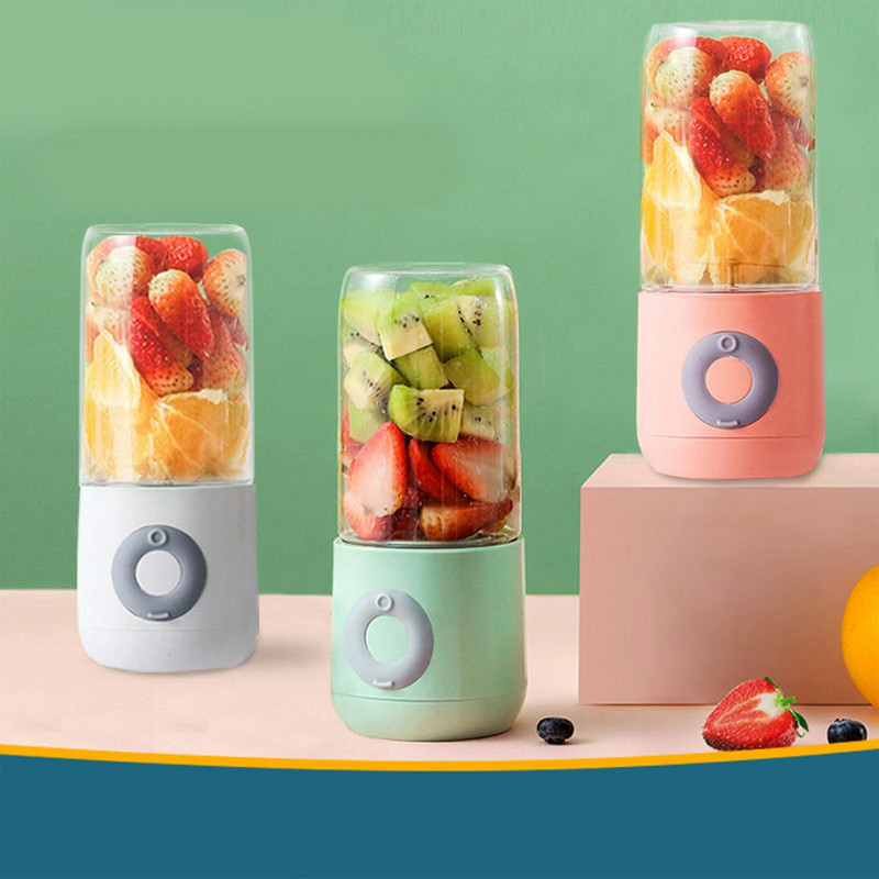 Elektrický odšťavovač s pohármi 500 ml, elektrický odšťavovač, mini odšťavovač, nabíjateľný s USB, 6 krájačov, mixéry na ovocie, odšťavovače na cestovanie a extraktory ovocia.