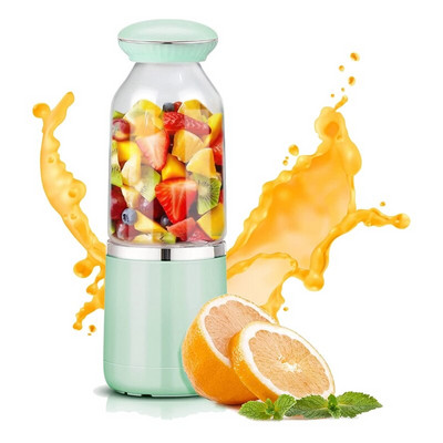 Mixér na smoothie, mini mixér na cesty, šejker, osobný mixér, elektrický mixér, plastová fľaša 500 ml
