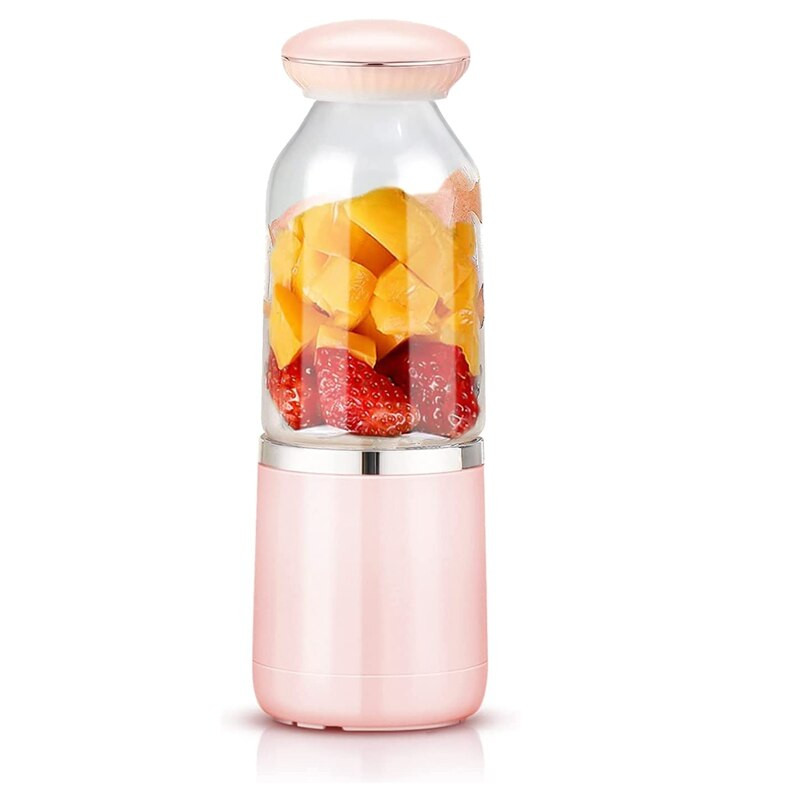 Mixér na smoothie, mini mixér na cesty, šejker, osobný mixér, elektrický mixér, plastová fľaša 500 ml