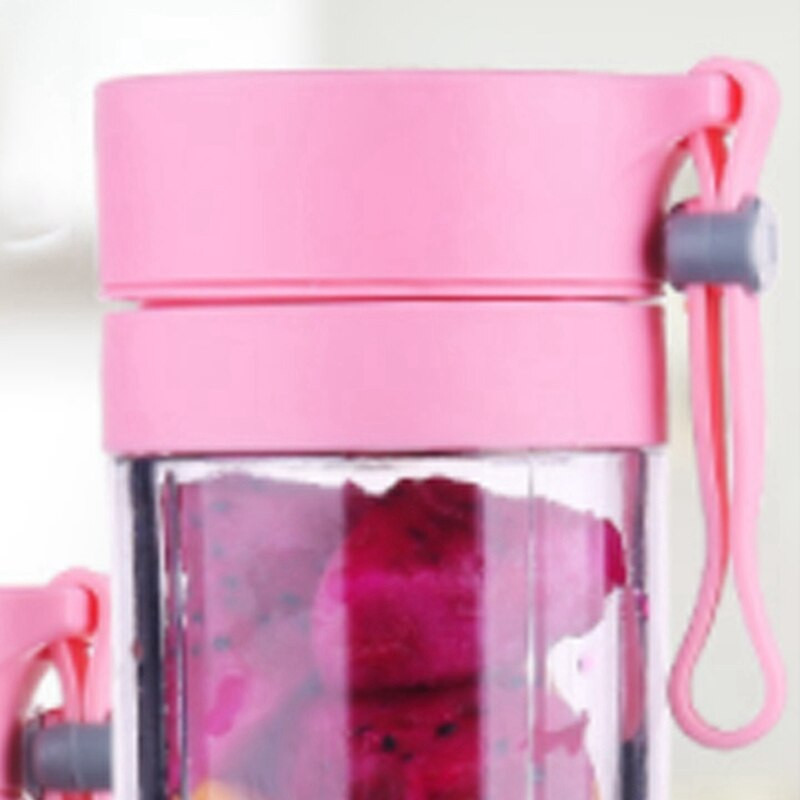 Nešiojamas 4 peilių elektrinis sulčių maišytuvo puodelio buteliuko maišytuvas su USB įkraunamas kokteilis kelionėms sporto salėje