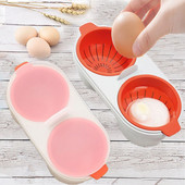 Virtuvės mikrobangų krosnelė Kiaušinių brakonierius Maisto klasės indai dvigubo puodelio kiaušinių katilas garuose virtų kiaušinių rinkinys Orkaitės karščiui atsparūs gaminimo įrankiai