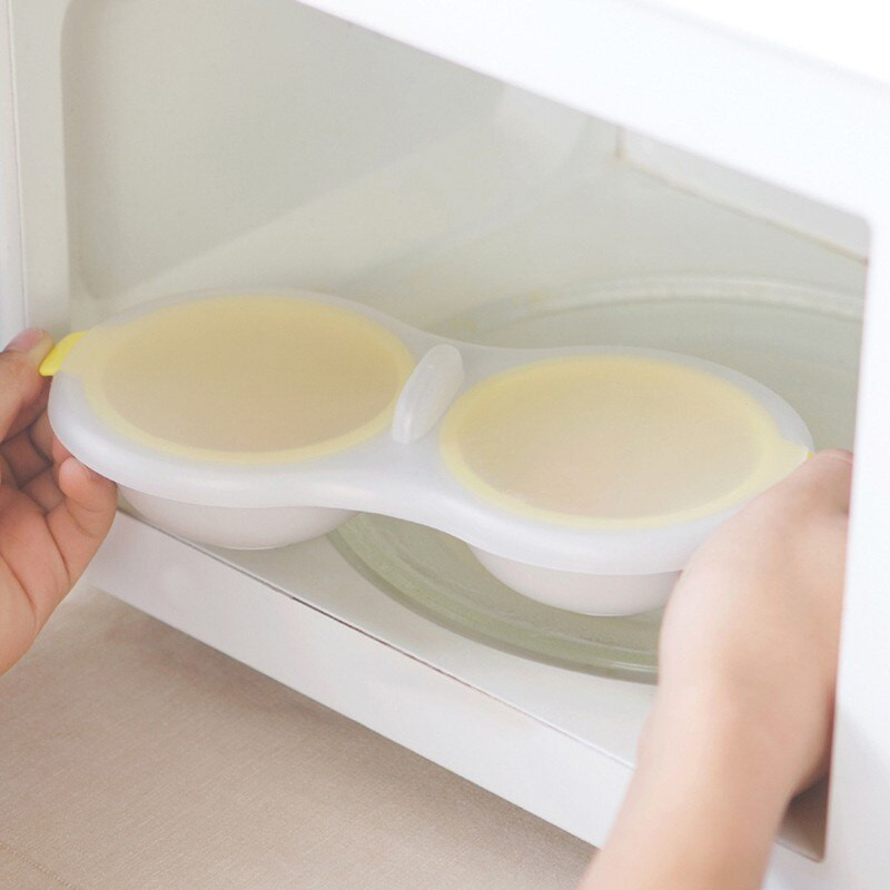 Virtuvės mikrobangų krosnelė Kiaušinių brakonierius Maisto klasės indai dvigubo puodelio kiaušinių katilas garuose virtų kiaušinių rinkinys Orkaitės karščiui atsparūs gaminimo įrankiai