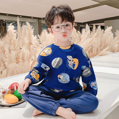 Dvodijelna pidžama za dječake s različitim printom i gumbima