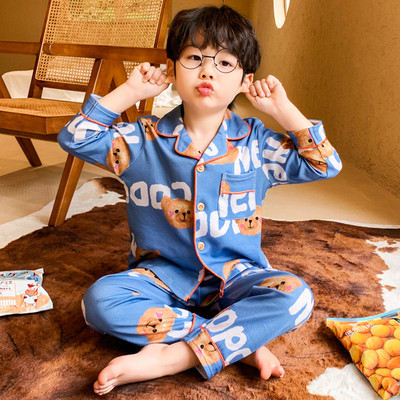 Dvodijelna pidžama za dječake s različitim printom i gumbima