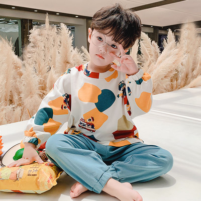 Dvodijelna pidžama za dječake s različitim printom i gumbima