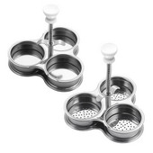 Nerezový pytliak na vajcia s 3 jamkami, parný hrniec, vajcia na mäkko/natvrdo s/bez spodného otvoru, kuchynský gadget