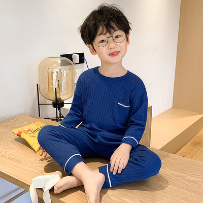 Dvodijelna dječja pidžama za dječake - s vezom i džepom