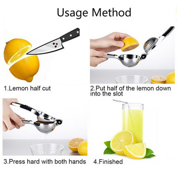 K003 Ръчна изстисквачка за лимон Неръждаема стомана Скоба за лимон Кухненски аксесоари за дома