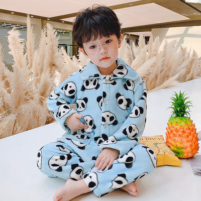 Dječja dvodijelna plišana pidžama za dječake