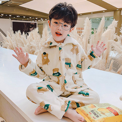 Dječja dvodijelna plišana pidžama za dječake