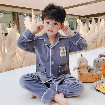 Dječja dvodijelna plišana pidžama za dječake