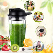 Hrnček na odšťavovač, priehľadná náhrada za Nutribullet Combo, praktický ekologický odšťavovač 24 oz s viečkom