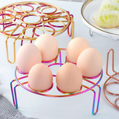 Златна многофункционална поставка за яйца за варене на пара Домакинска поставка за варене на пара от неръждаема стомана Водоустойчива поставка за варене на пара с високи крачета Инструменти за готвене