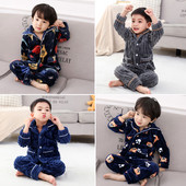 Detské dvojdielne pyžamo s dlhým rukávom pre chlapcov