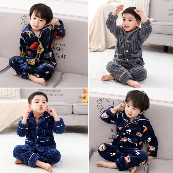 Detské dvojdielne pyžamo s dlhým rukávom pre chlapcov