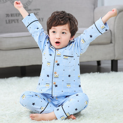 Detské pyžamo pre chlapcov s potlačou a gombíkmi