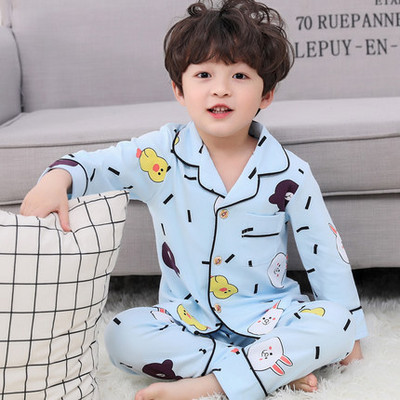 Detské pyžamo pre chlapcov s potlačou a gombíkmi