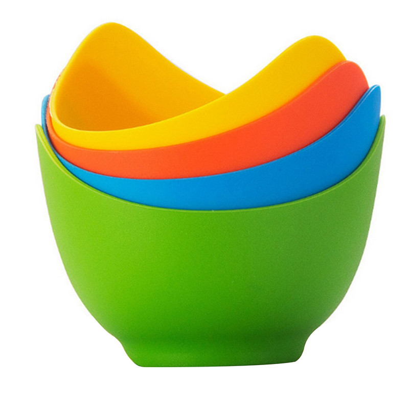 Silikónové poháre na vajíčka, 4 ks, nepriľnavé, vhodné do umývačky riadu, jednoduchá obsluha, odolné, prenosné, do kuchyne, WXV výpredaj