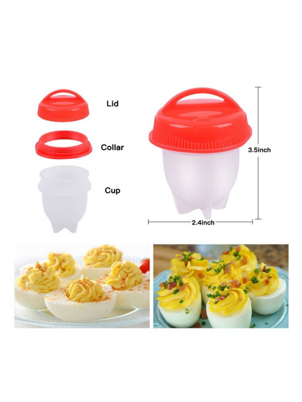 6 ks vajec Poachers nepriľnavý silikónový sporák na vajcia varné sporáky 6-dielne balenie forma na varené vajcia parné poháre kuchynské náčinie