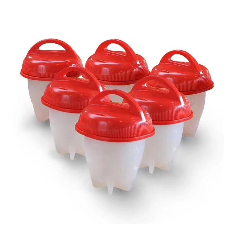 6 ks vajec Poachers nepriľnavý silikónový sporák na vajcia varné sporáky 6-dielne balenie forma na varené vajcia parné poháre kuchynské náčinie