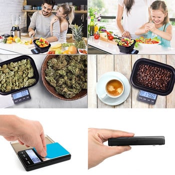 Pocket Small Coffee Scale with Timer 1000 x 0,1g Digital Gram Scale Μεγάλη οθόνη LCD Ζυγαριά Espresso με λειτουργία Tare