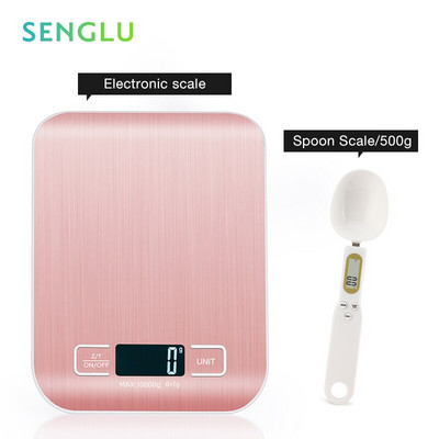 Кухненска везна с LCD дисплей Цифрова везна за храна Тегло в грамове и унции за отслабване Готвене Печене Високопрецизни везни