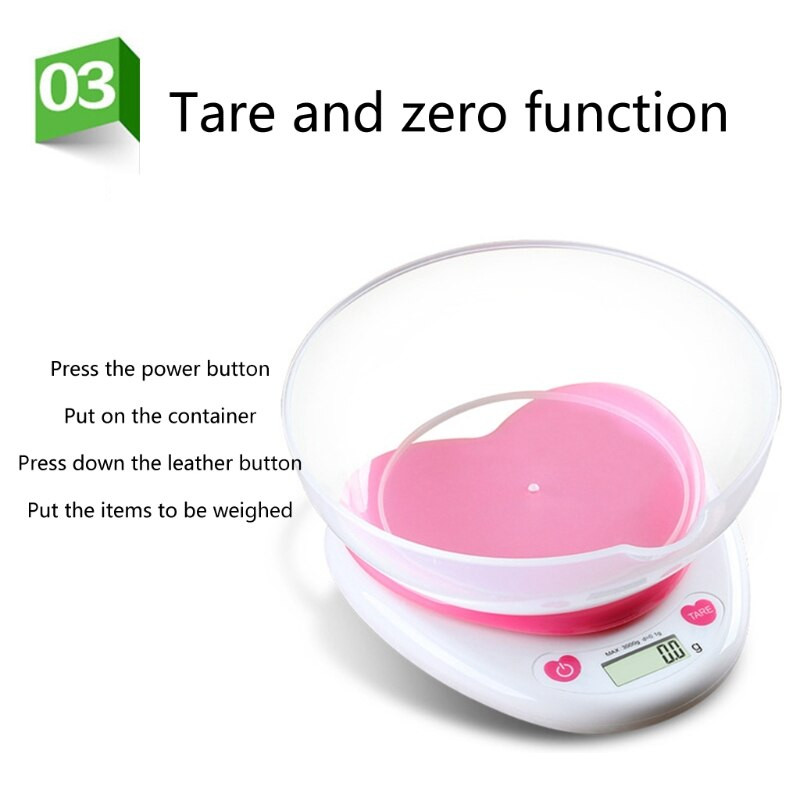 Кухненска везна във формата на сърце, цифрова везна с грамове, LCD дисплей, везна за храна за готвене, печене, инструмент за измерване на теглото